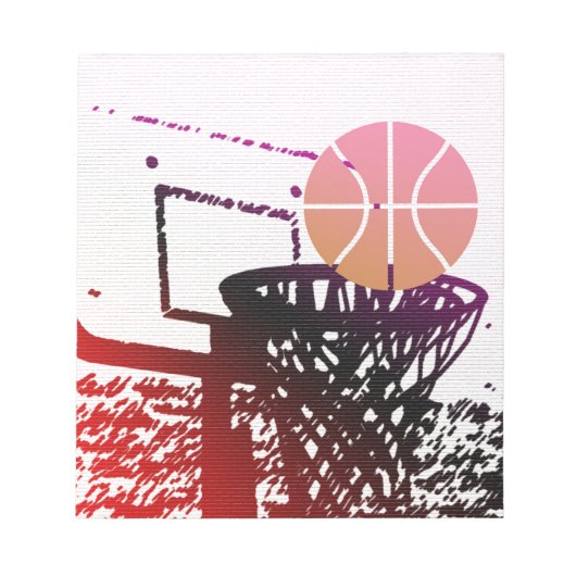 Spel van de Bus van het Basketbal van de Bal van Notitieblok (Voorkant)