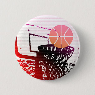 Spel van de Bus van het Basketbal van de Bal van Ronde Button 5,7 Cm