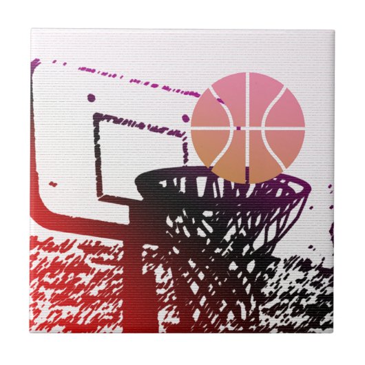 Spel van de Bus van het Basketbal van de Bal van Tegeltje (Voorkant)