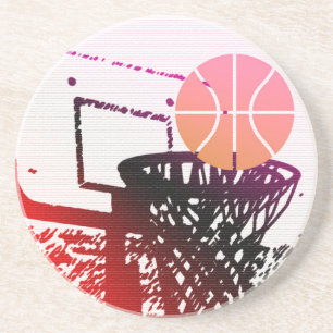 Spel van de Bus van het Basketbal van de Bal van Zandsteen Onderzetter