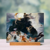 Spel van de Nereides, 1886 door Arnold Bocklin Acryl Bord (Neutraal)