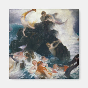 Spel van de Nereides, 1886 door Arnold Bocklin Magneet