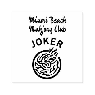 Spel van Mahjong Joker Tegels #1 met Uw Tekst Zelfinktende Stempel