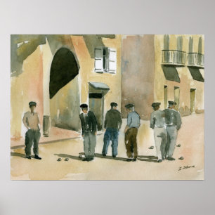 Spel van Pétanque Poster