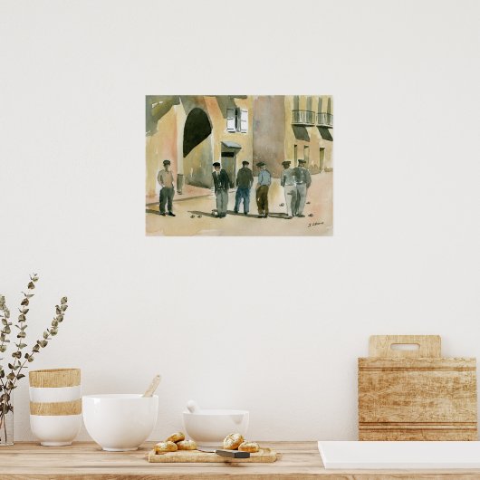 Spel van Pétanque Poster (Keuken)