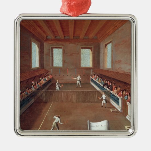 Spel van Racquets Metalen Ornament (Voorkant)
