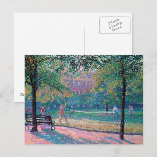 Spel van Tennis Briefkaart (Voorkant / Achterkant)