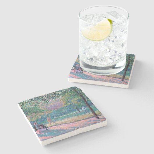 Spel van Tennis Stenen Onderzetter (Zijkant)