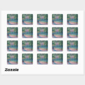Spel van Tennis Vierkante Sticker (Vel)