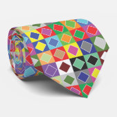 SPEL VAN VIERKANTE KLEUREN STROPDAS (Opgerold)