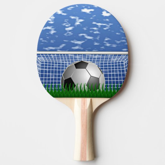 Spel van Voetbal, voetbalnet en bal Tafeltennisbatje (Voorkant)