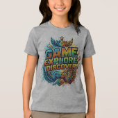 Spel, Verkennen, Ontdekken Tri-Blend Shirt (Voorkant)