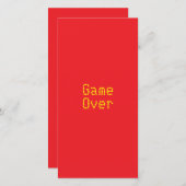 Spel voorbij feestdagenkaart (Voorkant / Achterkant)