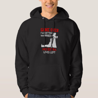 Spel voorbij vrijgezellenfeest bruidegom huwelijk hoodie