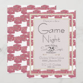 Spelavond Roze Glitter Dobbelstenen Kaart (Voorkant / Achterkant)