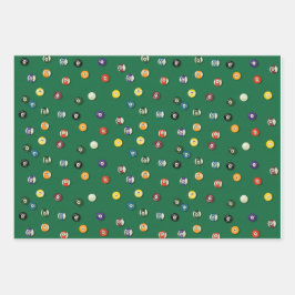 Spelavond Verjaardag Biljarttafel Inpakpapier Vel