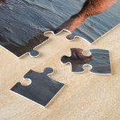 Spelbak op strand afspelen legpuzzel (Zijkant)