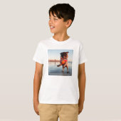 Spelbak op strand afspelen t-shirt (Voorkant volledig)
