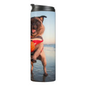 Spelbak op strand afspelen thermosbeker (Geroteerd rechts)