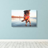 Spelbak op strand canvas afdruk (Insitu (Houten vloer))