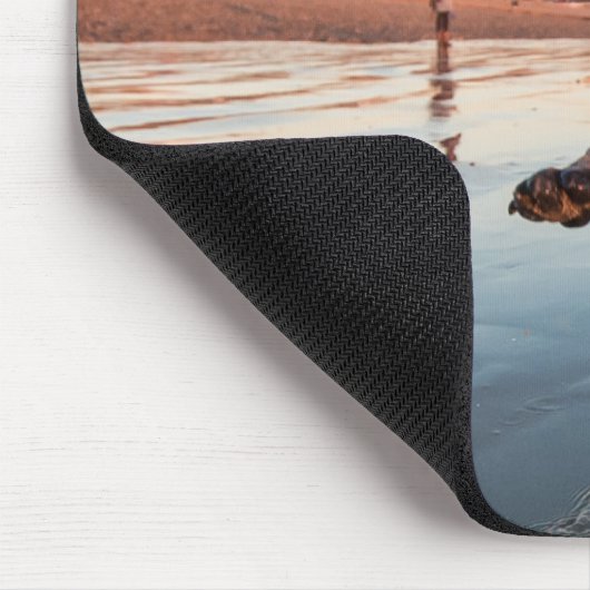 Spelbak op strand muismat (Hoek)