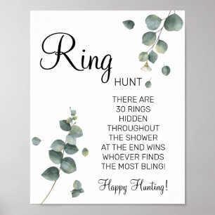 Spelbord Eucalyptus Ring vrijgezellenfeest Poster