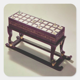 Spelbord van de Tomb van Tutankhamun Vierkante Sticker