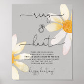 Spelbord voor ringjacht op daisy vrijgezellenfeest poster (Voorkant)