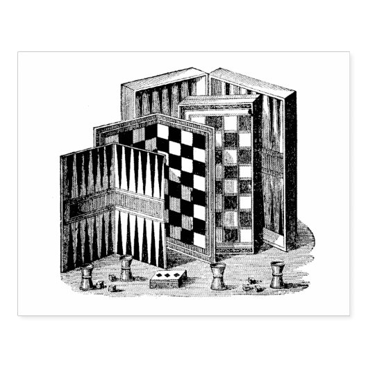  spelborden en spellen tekenen rubberstempel (Afrduk)