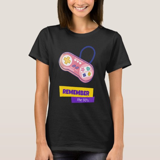  spelconsole 80s 90s Retro Party Fancy dre T-shirt (Voorkant)