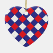 Speld 1 Rood wit blauw Keramisch Ornament (Achterkant)