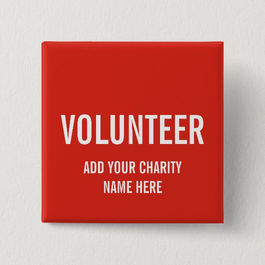 SPELD BUTTON VULUNTEER | RED (Voorkant)