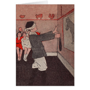 Speld de staart aan de ezel Vintage Kinderen
