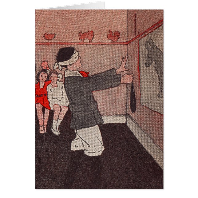 Speld de staart aan de ezel Vintage Kinderen (Voorkant)