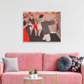 Speld de staart aan de ezel Vintage Kinderen Canvas Afdruk (Insitu (Woonkamer))