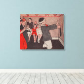 Speld de staart aan de ezel Vintage Kinderen Canvas Afdruk (Insitu (Houten vloer))