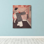 Speld de staart Ezel Vintage Kinderen Canvas Afdruk (Insitu (Houten vloer))