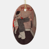Speld de staart Ezel Vintage Kinderen Keramisch Ornament (Rechts)