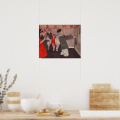 Speld de staart Ezel Vintage Kinderen Poster (Keuken)