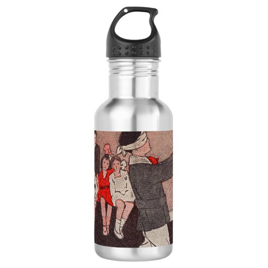 Speld de staart Ezel Vintage Kinderen Waterfles (Voorkant)