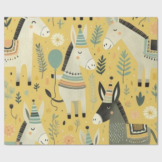 Speld de staart op het ezelinpakpapier cadeaupapier (Vlak)