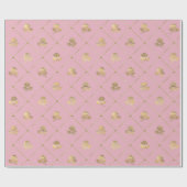 SPELD GOLD ELEGANT BIRTHDAY WEDDING WRAP CADEAUPAPIER (Vlak)