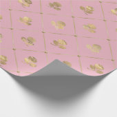 SPELD GOLD ELEGANT BIRTHDAY WEDDING WRAP CADEAUPAPIER (Hoek)