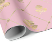 SPELD GOLD ELEGANT BIRTHDAY WEDDING WRAP CADEAUPAPIER (Rol Hoek)