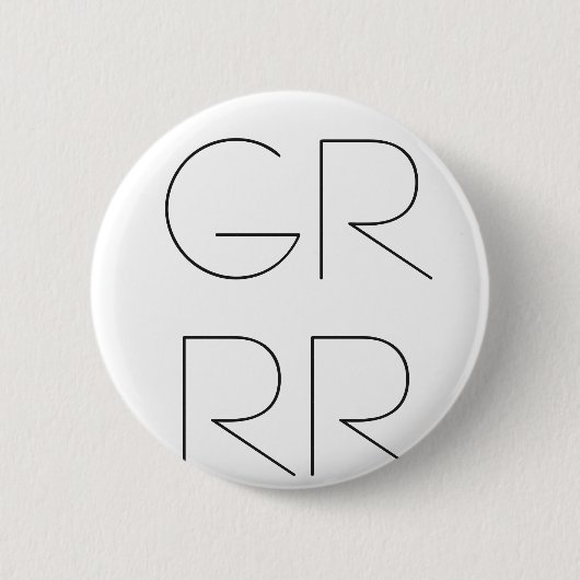 SPELD "GRRR" RONDE BUTTON 5,7 CM (Voorkant)