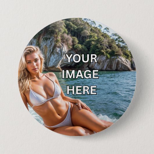 SPELD het vast! 📌 Aangepaste knopen – Voeg afbeel Ronde Button 7,6 Cm (Voorkant)