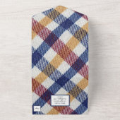 Speld in rood en blauw all in one uitnodiging (Buitenkant)