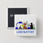 SPELD LABORATORIUMBEAKERS VIERKANTE BUTTON 5,1 CM (Voorkant /achterkant)