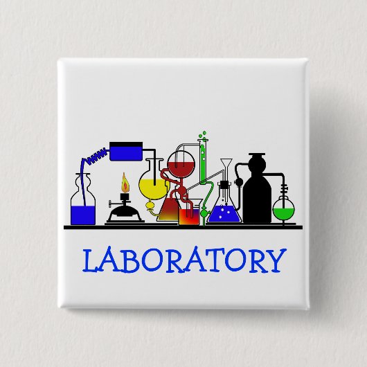 SPELD LABORATORIUMBEAKERS VIERKANTE BUTTON 5,1 CM (Voorkant)