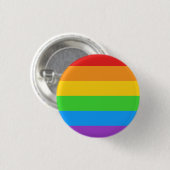 Speld met trots: Regenboogvlag Ronde Button 3,2 Cm (Voorkant /achterkant)
